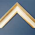  Handmade gold frames | 3.5 inch Pissarro in white gold leaf