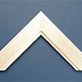 Handmade straight frame | Style: STEPPED REVERESED Aluminium Leaf finish