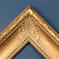 Handmade straight Victorian frame with corner Ferns, Metal Leaf finish