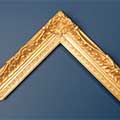  Handmade swept frame | Style: BARBIZON | 4” Metal Leaf finish