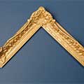 Handmade swept frame | Style: BARBIZON | 3” BARBIZON, Metal Leaf finish